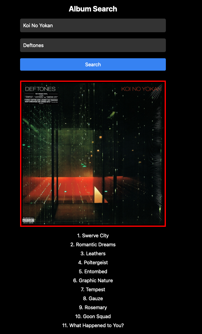 Album Search Feature